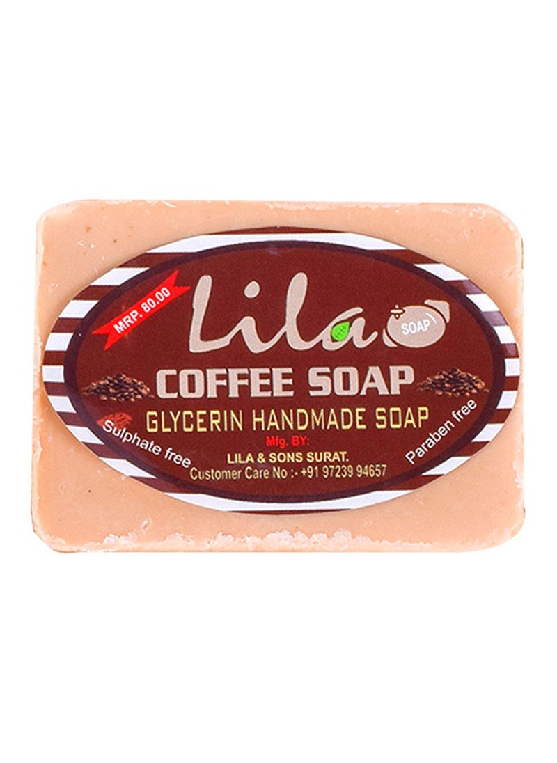 LS LS Lila Handmade Coffee Soap With Glycerin Sulphate And Paraben And Dyes Free Pack Of 4 100 Grams  - Image 3