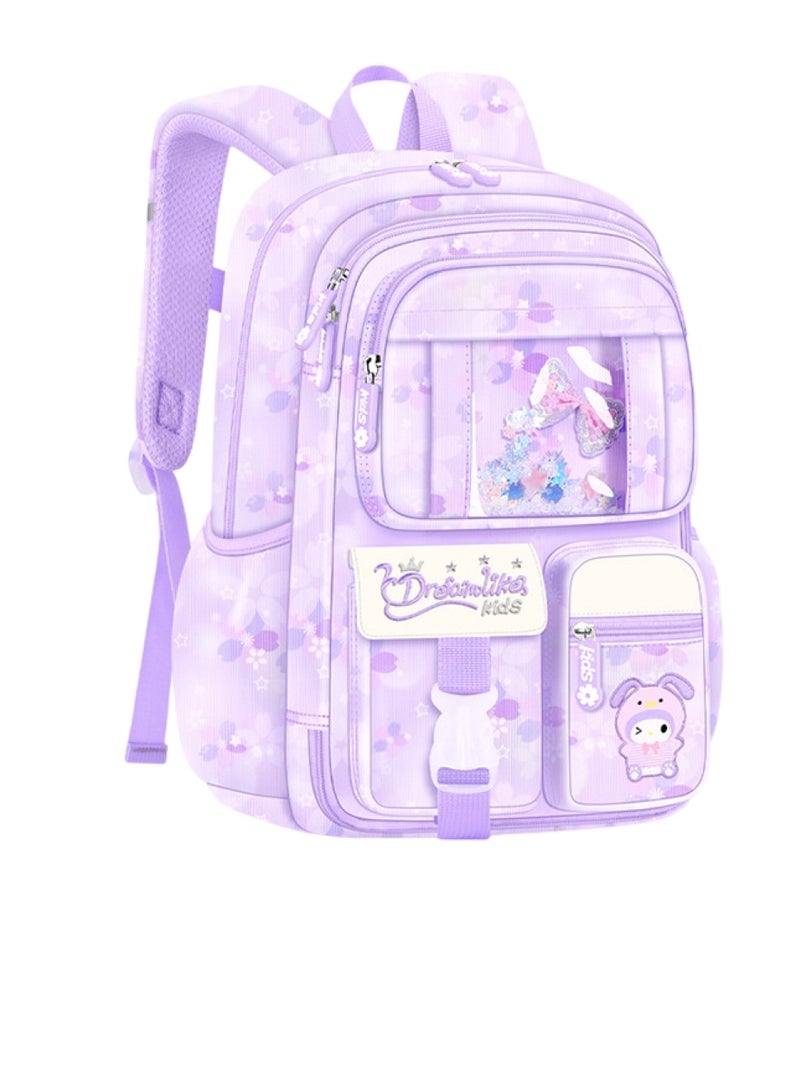 هويتك حقيبة مدرسية للأطفال باللون الأرجواني - Image 1