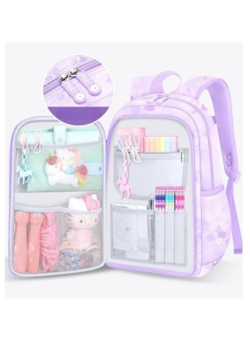 هويتك حقيبة مدرسية للأطفال باللون الأرجواني - Image 3