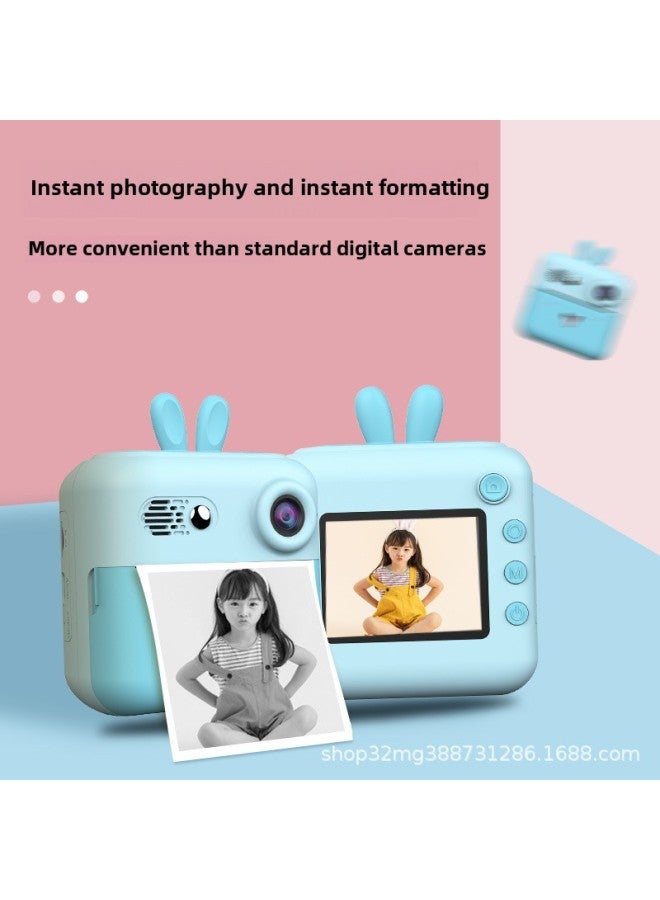 Generic Style Children's Digital Camera, Cute Cartoon Mini Photo Printing Digital HD Printing Camera-Color: 64G Can Print And Send 11 Rolls Of Paper  - Image 4
