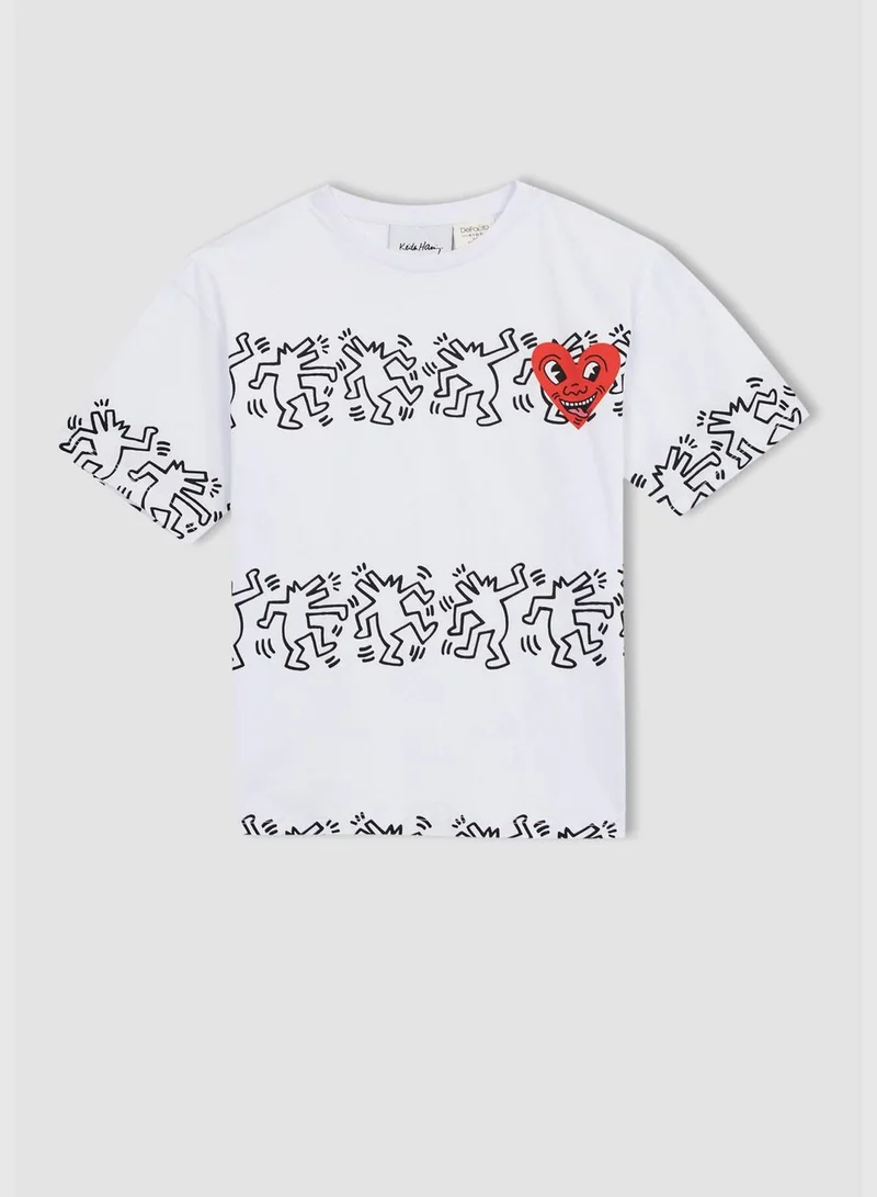 DeFacto Long Sleeve Keith Haring Print T-Shirt