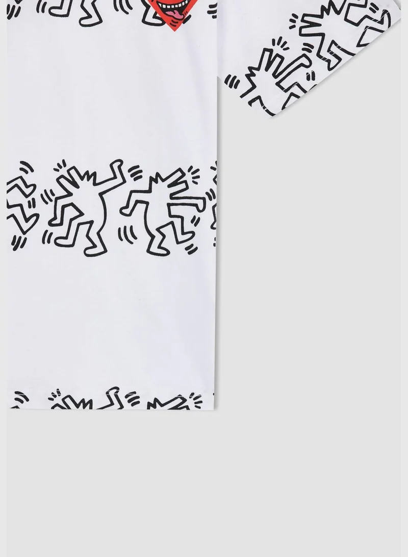 DeFacto Long Sleeve Keith Haring Print T-Shirt