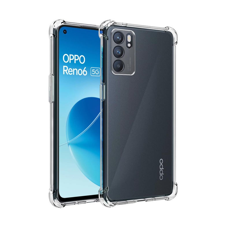 Plus Mobile Cover Soft & Flexible Shockproof Back Case with Cushioned Edges Transparent for Oppo Reno 6 5G - Clear - Image 5