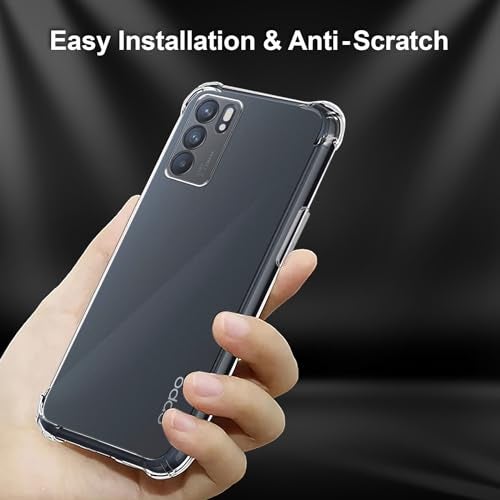 Plus Mobile Cover Soft & Flexible Shockproof Back Case with Cushioned Edges Transparent for Oppo Reno 6 5G - Clear - Image 2