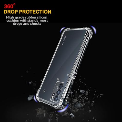 Plus Mobile Cover Soft & Flexible Shockproof Back Case with Cushioned Edges Transparent for Oppo Reno 6 5G - Clear - Image 3