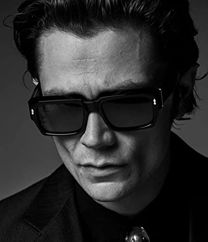 EYLRIM Square Frame Sunglasses for Women Men Trendy Chunky Rectangle Sun Glasses Black Shades UV400 ProtectionA9 TortoiseAntiblue Lens - Image 3