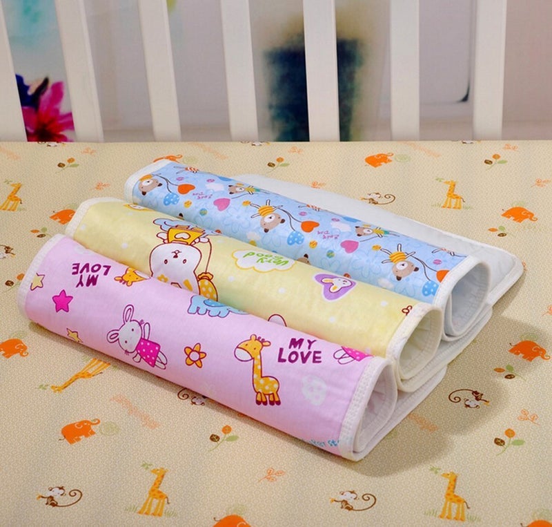 FARETO First Step Firststep Combo of 3 Items Baby Mosquito net Bed,Baby Plastic Sheet one Sided Cloth(P.O.4),Baby jhabla Vest with 4 Diapers (P.O.4)(Size0-3months)(Assorted) - Image 4