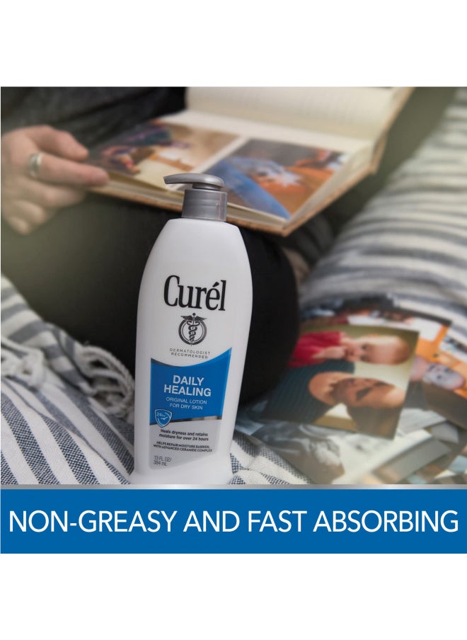 Curel - Curél Daily Healing Hand and Body Lotion, Moisturizer Nourishes Dry Skin with Advanced Ceramide Complex, Repairs Moisture Barrier, 13 Fl Ounces - Image 1