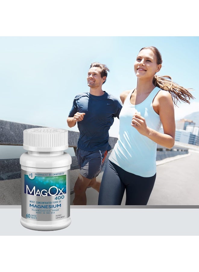 Mag-Ox 400 Mag-Ox Magnesium Supplement, Pharmaceutical Grade Magnesium Oxide, Most Concentrated Form of Magnesium, 483mg, 240 Tablets (2 Packs of 120 Tablets) - Image 5