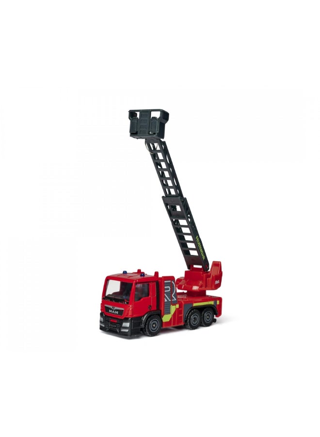 Majorette MAN TGS Fire Brigade with Ladder – Realistic Die-Cast Fire Truck Toy 1:64, Pull-Back Action, Moveable Ladder & Authentic Design – Rescue Vehicle for Kids Ages 3+ - Image 4