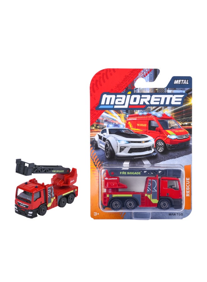 Majorette MAN TGS Fire Brigade with Ladder – Realistic Die-Cast Fire Truck Toy 1:64, Pull-Back Action, Moveable Ladder & Authentic Design – Rescue Vehicle for Kids Ages 3+ - Image 1