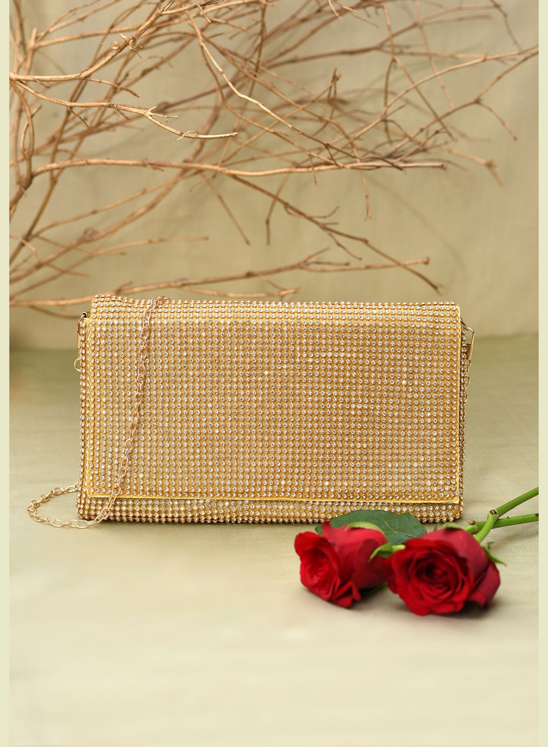 buy-haute-sauce-textured-magnet-lock-clutch-bag-with-chain-strap