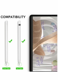 KASTWAVE Replacement Tips for Apple Pencil, 3 Pack Compatible with Apple Pencil 2nd Gen and 1st Gen, No Wear Out Fine Point Precise Control Pen Like Nibs for Apple Pencil (Clear+Black+White)  - Image 2
