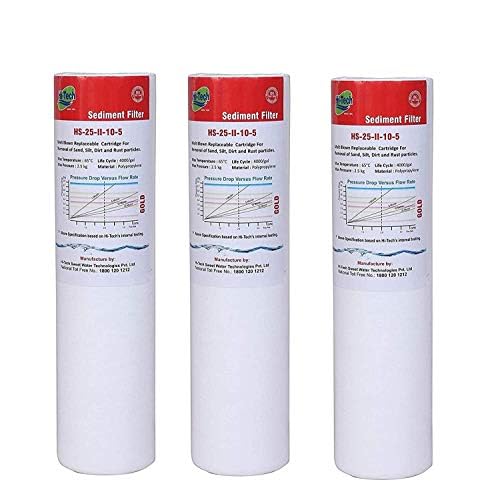 Hi-Tech RO Five Micron Gold Sediment Filter for Any Water Purifier (Pack of 3) - Image 1