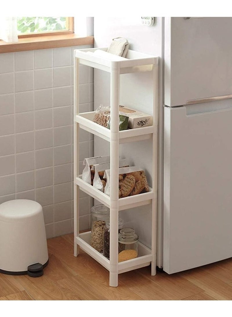 إي وورلد رف منظم رف قابل للتعديل من قطعتين من 4 طبقات قابل للتمديد للمطبخ المنزلي والحمام - Image 4