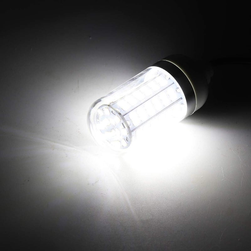 RTNLIT 12V 15W LED Fishing Light, Underwater 108 LEDs Fish Finder Lamp, Submersible Night Fishing Lure Bait Finder Attracts Crappie/Prawns/Squid/Krill, IP68 with 5M Power Cord and Battery Clip - Image 1