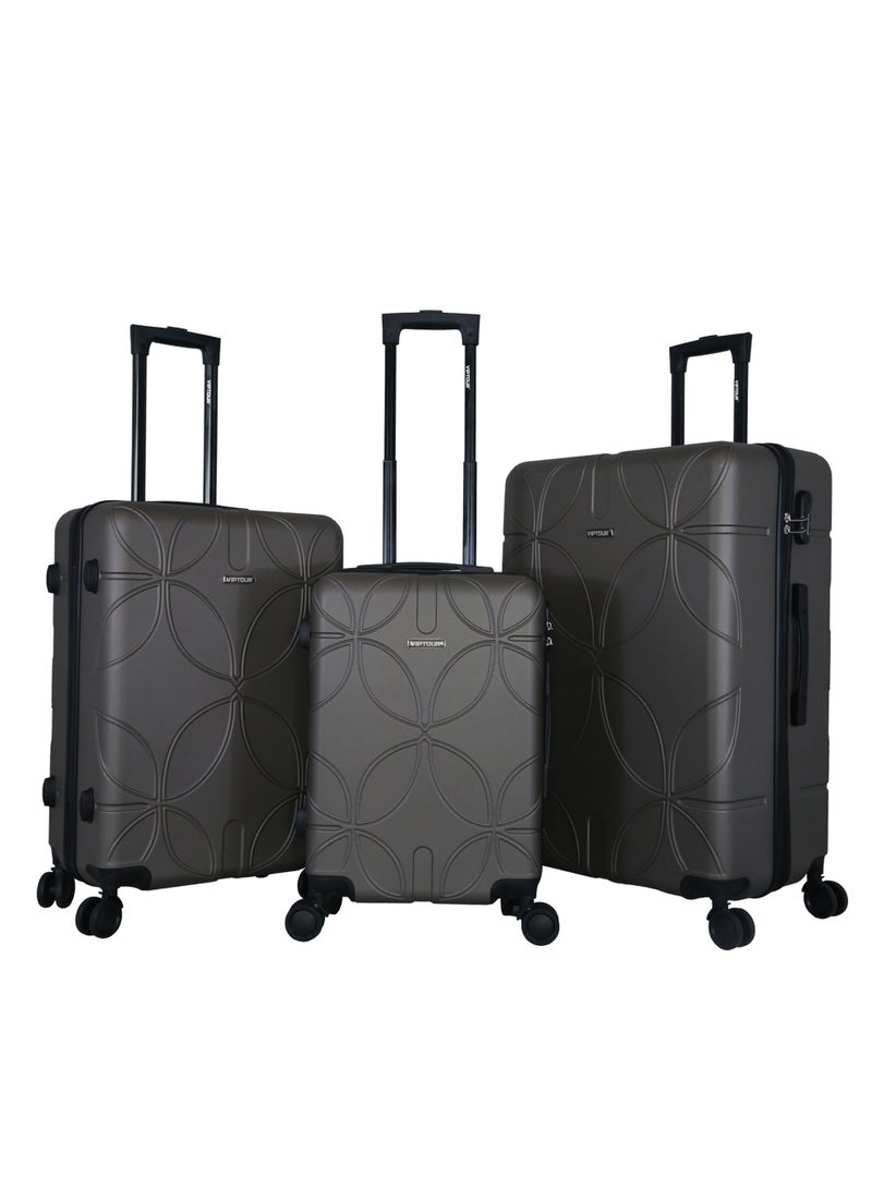 فيبتور طقم حقائب سفر 3 قطع ABS بعجلات مع نظام رقم قابل للقفل - Image 1
