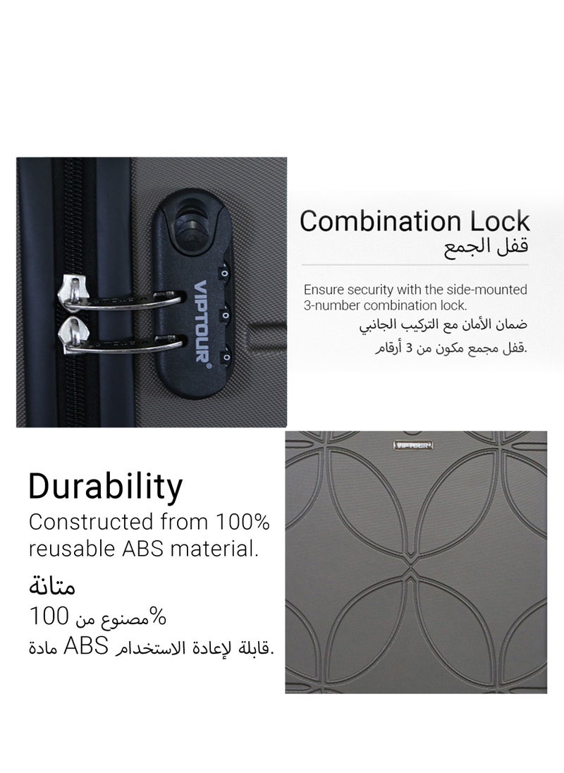 فيبتور طقم حقائب سفر 3 قطع ABS بعجلات مع نظام رقم قابل للقفل  - Image 4