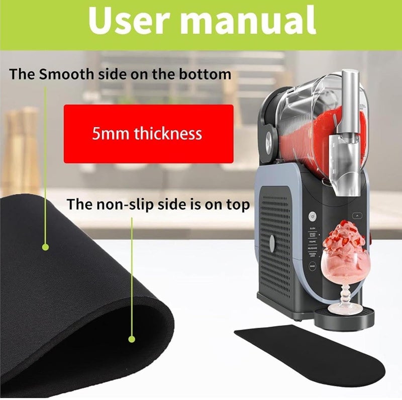 Sliding Pad Fit for FS301 Slushie Machine Rubber Anti Slip Slushie Machine Countertop Protector Mat For FS301 Slushie Machine 19.7x7.8 Inches - Image 2
