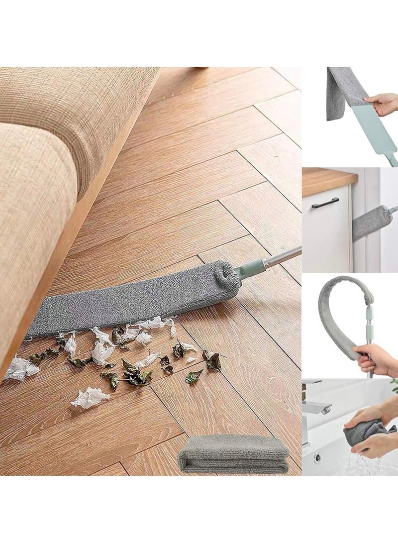 CleanWave - The Pure Effect Extendable Microfiber Duster for Under Bed & Appliances Long Handle, Bendable & Washable Gap Cleaner for Sofa, Fridge & Furniture – Wet & Dry Dust Brush - Image 2