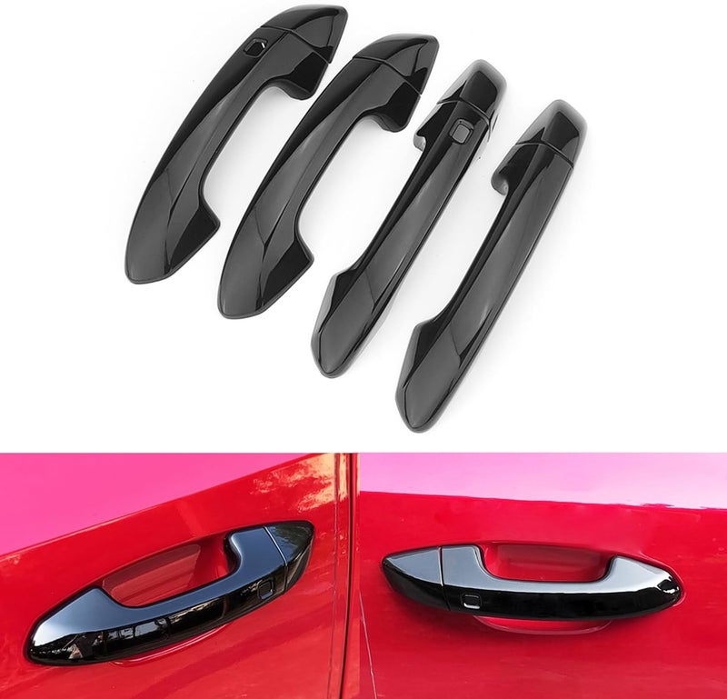 JUIVEEL Glossy Black ABS Door Handle Cover Set for Kia Stinger - Image 1