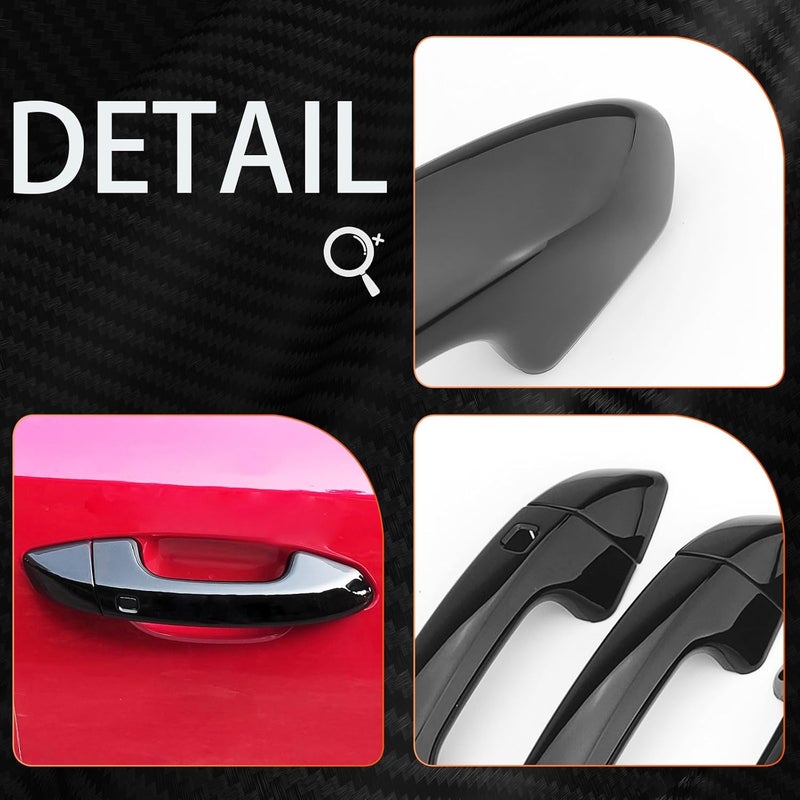 JUIVEEL Glossy Black ABS Door Handle Cover Set for Kia Stinger - Image 5