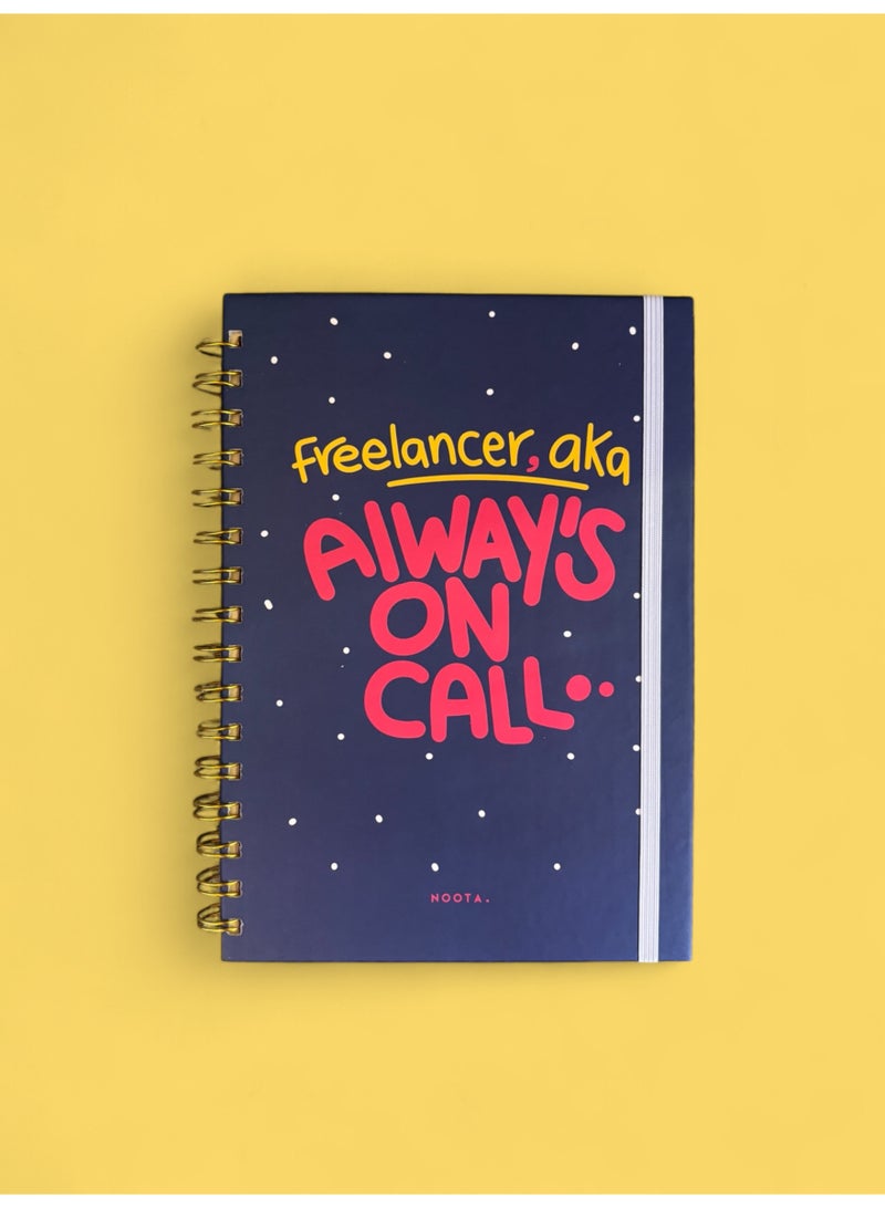 Noota ALWAYS ON CALL A5 Notebook 100 papers, Hardcover - Image 1