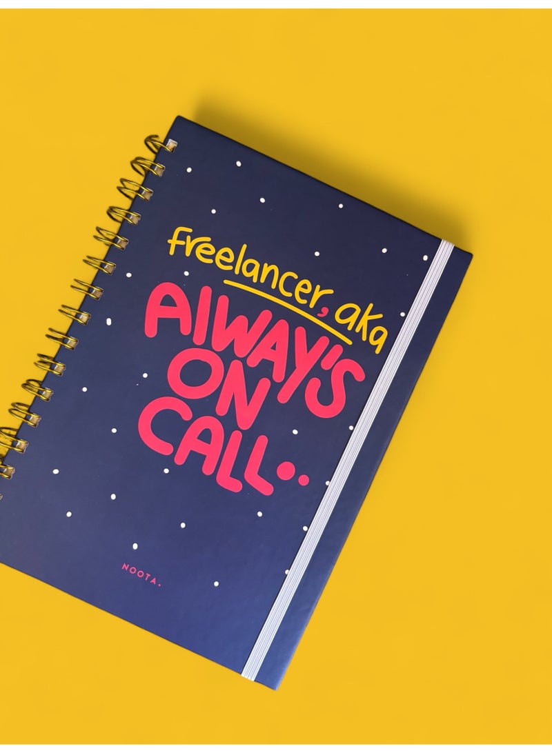 Noota ALWAYS ON CALL A5 Notebook 100 papers, Hardcover - Image 2