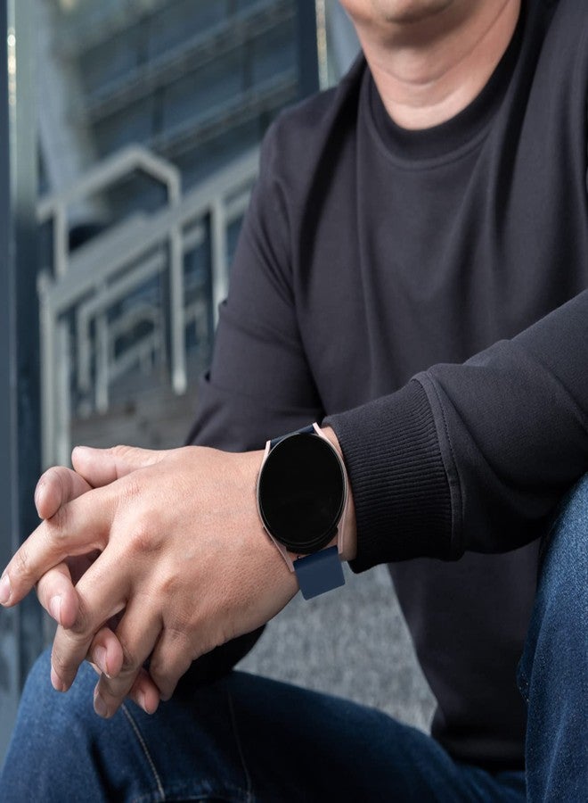 Meliya 3-Pack Silicone Bands for TOZO S5/S6/S3 Smartwatch Bands, Soft Silicone Sport Adjustable Replacement Straps for CMF Watch Pro/Pro 2 Women Men (Black+Navy Blue+Gray) - Image 5