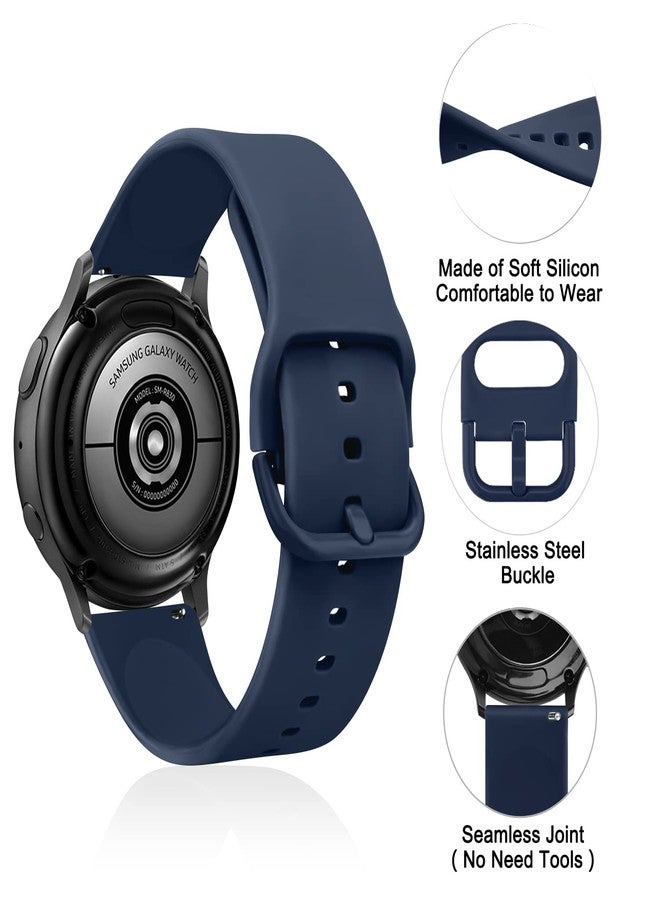 Meliya 3-Pack Silicone Bands for TOZO S5/S6/S3 Smartwatch Bands, Soft Silicone Sport Adjustable Replacement Straps for CMF Watch Pro/Pro 2 Women Men (Black+Navy Blue+Gray) - Image 2