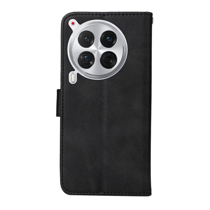 HuHa Case Cover For Tecno Camon 30 Premier Classic Calf Texture Flip Leather Phone Case(Black) - Image 3