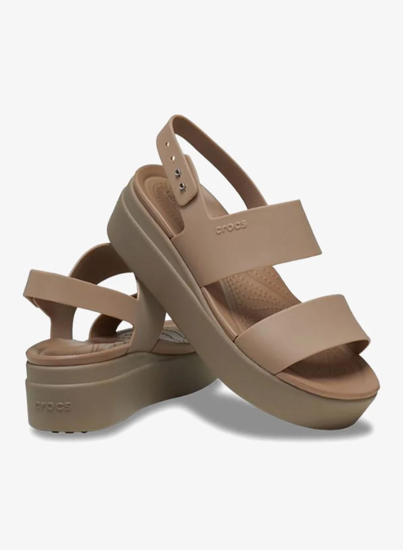 crocs Latte/Mushroom Brooklyn Low Wedge Sandals for Women | Best Price UAE