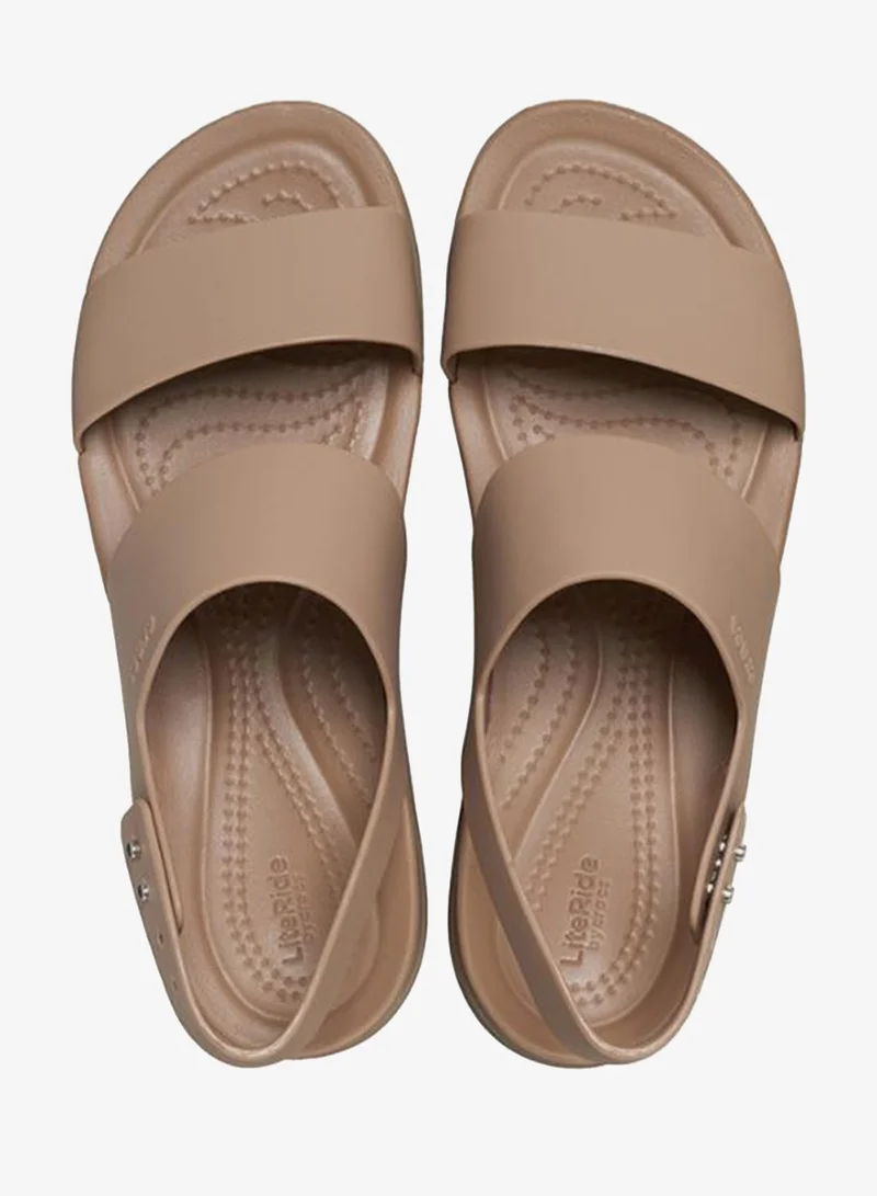 crocs Latte/Mushroom Brooklyn Low Wedge Sandals for Women | Best Price UAE