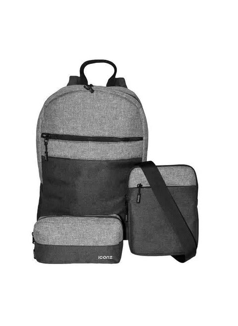 Set of Laptop Backpack - Cross Bag - Sling Bag 4015