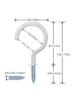 Y&D Ceiling Hooks 10 Pcs 2.9 Inch Vinyl Coated Planter Hanging Hooks Cup for Plants Mugs Wind Chimes Utensils Indoor and Outdoor Use  - Image 2