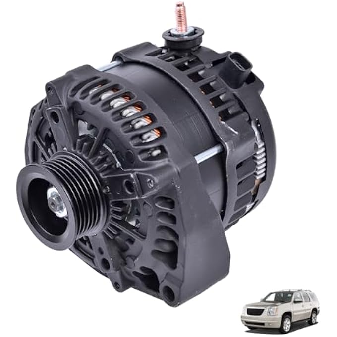 FuseRish 15093928 High Output 300A 14V Alternator Compatible with 07-2011 Escalade 6.0L 6.2L; for Avalanche Suburban Tahoe 4.8 5.3 6.0 6.2L 07-2011; Yukon 07-2011; H2 6.2L 08-09; Replace 15857609 15200268 - Image 1