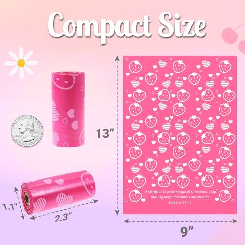 Eyryfui Sanitary Napkin Disposal Bags with Dispenser, Feminine Hygiene Disposal Bags for Tampons Trash Bag, Personal Care Sanitary Bag for Women Privacy Handling (Multicolor) - Image 2