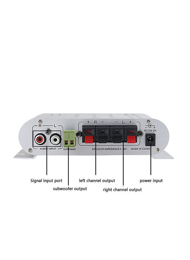 Generic - Digital Hi-Fi Power Amplifier, 2.1CH Subwoofer Stereo Audio Player, Car Motorcycle Home Power Amplifier - Image 1