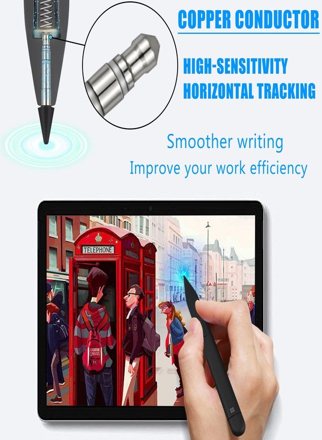 REEYEAR Slim Pen 2 Tips (2 Pack) Replacement fits for Surface Slim Pen 2, Real-Time Sensitivity Replacement nibs fits for Surface Pro 8/Surface Pro X/Surface Laptop Studio/Surface Duo 2 Table Pen - Image 4