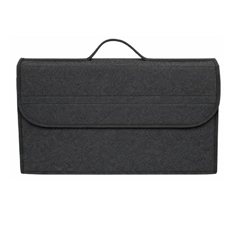 GREENSHEEP Trunk Organizer Heavy-Duty, Non-Slip with Lid Felt Storage Expandable Easy to Clean AntiSlip Utility Tool Sturdy Foldable Boot Bag for Cars, Trucks & SUVs (1 Pc, Dark Grey, Medium) - Image 1