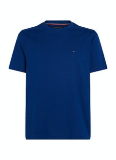 TOMMY HILFIGER Men's Textured Featuring a Crew Neck T-Shirt -  Pure organic slub cotton, Blue  - Image 2