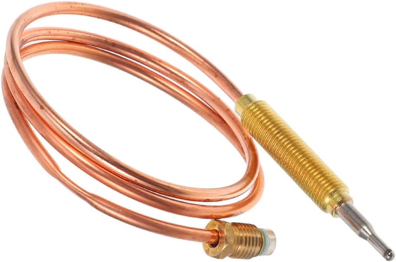 VOSAREA Copper Fireplace Thermocouple Replacement with Accurate Flame Detection, Compact Golden Sensor for Fireplace Heater Safety and Efficient Heat Control - Image 1