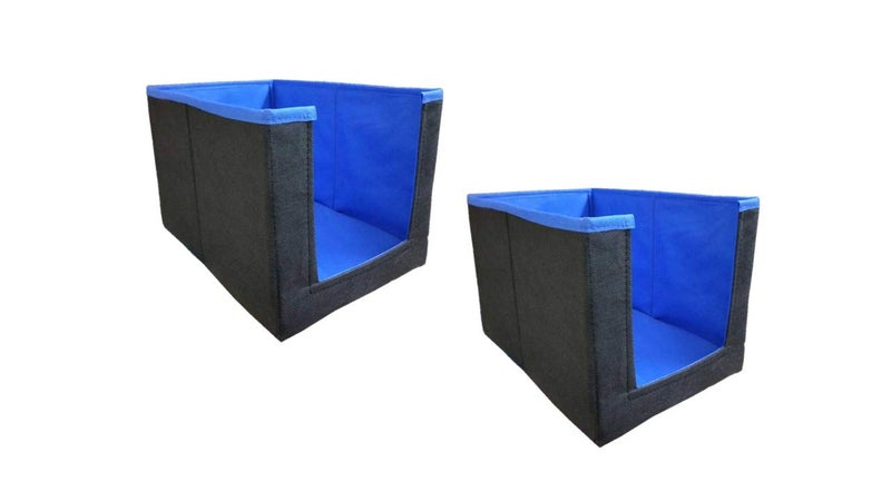 UNICRAFTS Shirt Stacker Wardrobe Organizer Clothing Organizer and Storage Non Woven Stackabler Pack of 2 Blue - Image 1