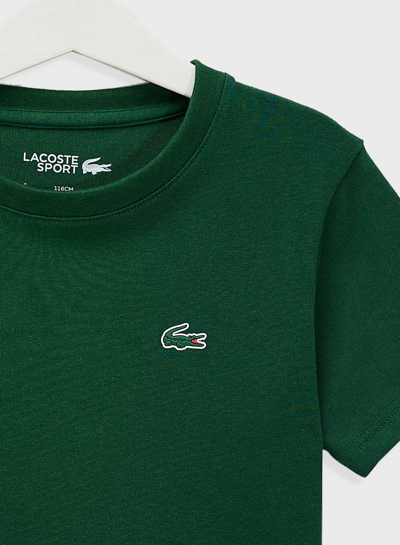 لاكوست Kids Essential Crew Neck T-Shirt