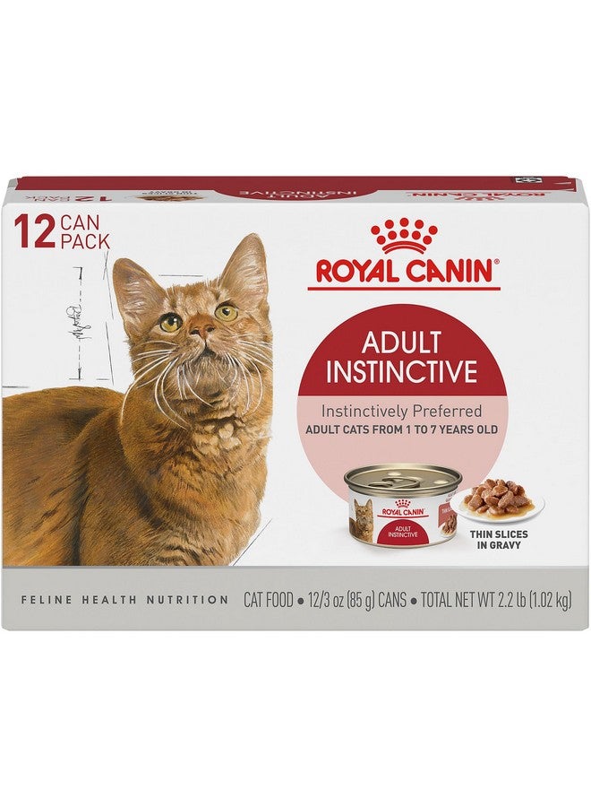 Royal Canin Adult Instinctive Thin Slices in Gravy Wet Cat Food, 3 oz can (12-count) - Image 1