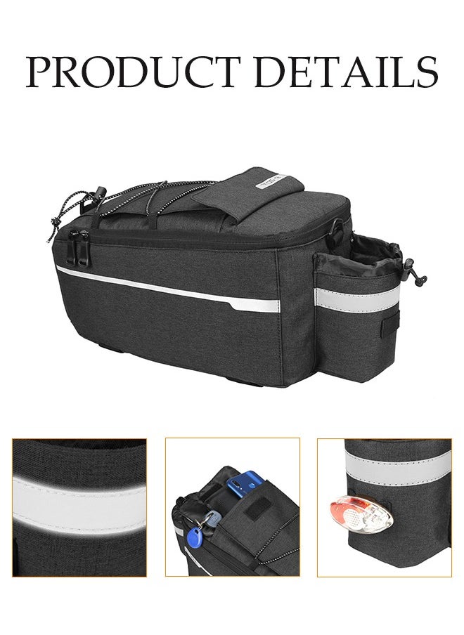Generic Bike Bag pannier Bag Waterproof Bike Rear Rack Storage Bag Durable Large Capacity Cycling Trunk Storage Sack Rear Frame Multifunctional Bicycle Pannier Carrier Trunk Pan bag  - Image 2