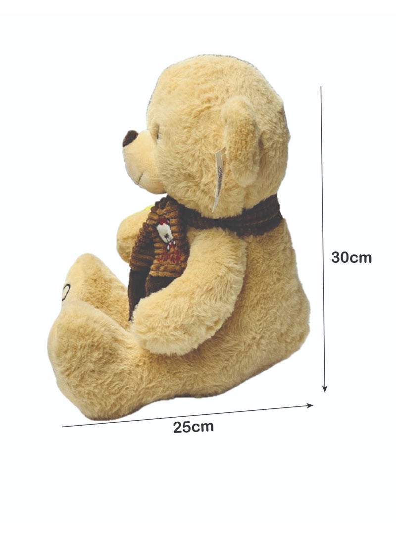AMOR Teddy Bear Soft Toy – 30cm Plush Cuddly Bear with Scarf | Perfect Valentine’s Day Gift for Girlfriend, Birthday, Anniversary & Special Occasions - Image 2