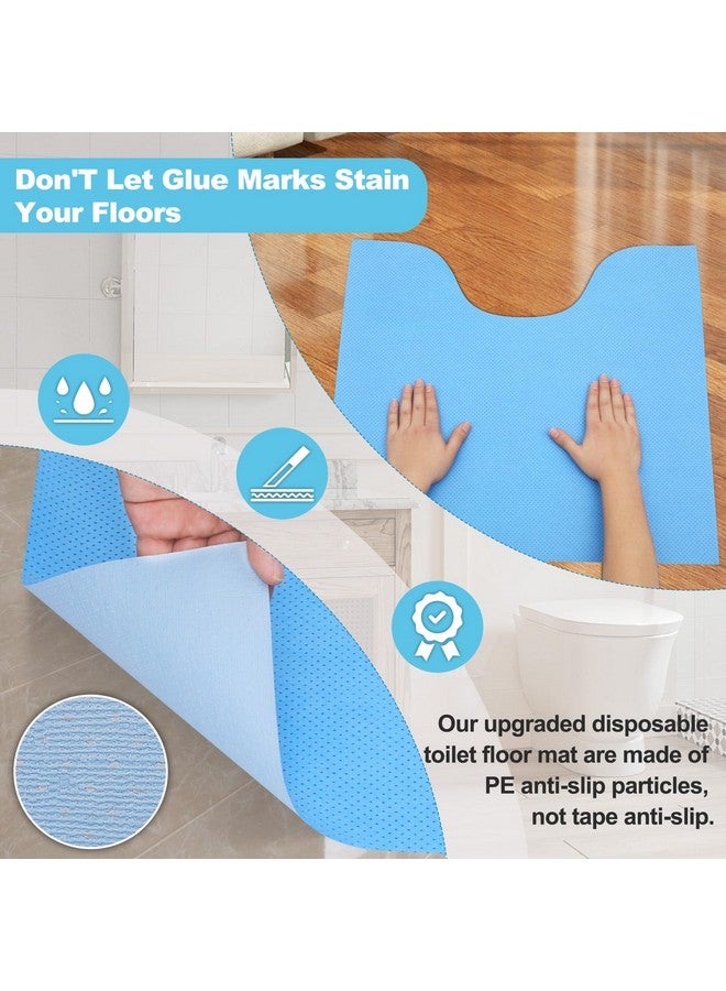 Miumoon Upgraded 25 Pack Disposable Toilet Mats,Super Absorbent Toilet Floor Protector from Urine,Disposable Toilet Floor Mat for Urine,U Shaped Toilet Mat for Urine,Around Toilet Floor Protector 24" x 22" - Image 5