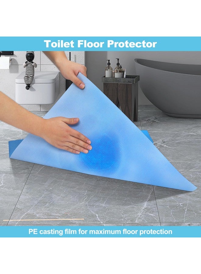 Miumoon Upgraded 25 Pack Disposable Toilet Mats,Super Absorbent Toilet Floor Protector from Urine,Disposable Toilet Floor Mat for Urine,U Shaped Toilet Mat for Urine,Around Toilet Floor Protector 24" x 22" - Image 4