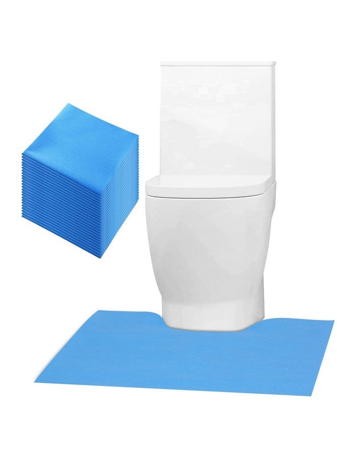 Miumoon Upgraded 25 Pack Disposable Toilet Mats,Super Absorbent Toilet Floor Protector from Urine,Disposable Toilet Floor Mat for Urine,U Shaped Toilet Mat for Urine,Around Toilet Floor Protector 24" x 22" - Image 1
